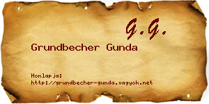 Grundbecher Gunda névjegykártya