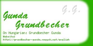 gunda grundbecher business card